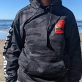 Camo boxed logo hoodie